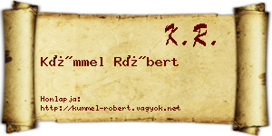 Kümmel Róbert névjegykártya